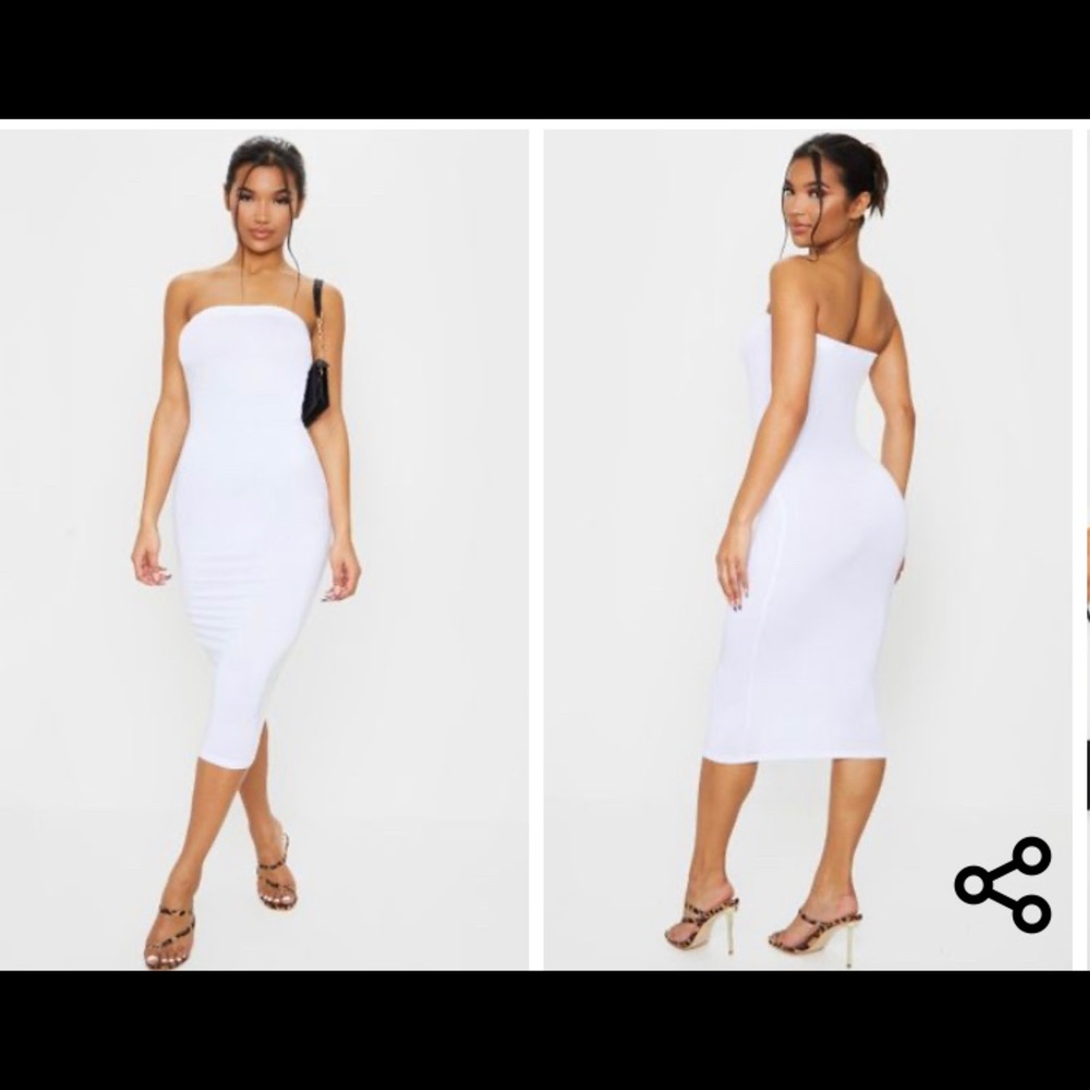 White Bandeau Maxi Dress 🤍